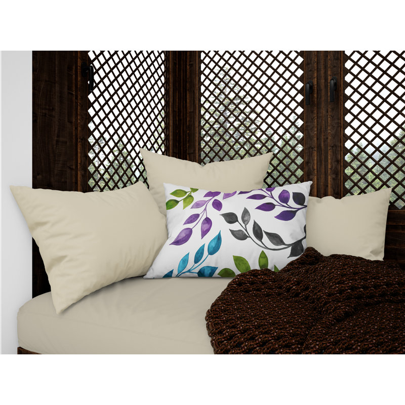 Housse et insert de coussin rectangulaire d'extérieur Dena Leaf