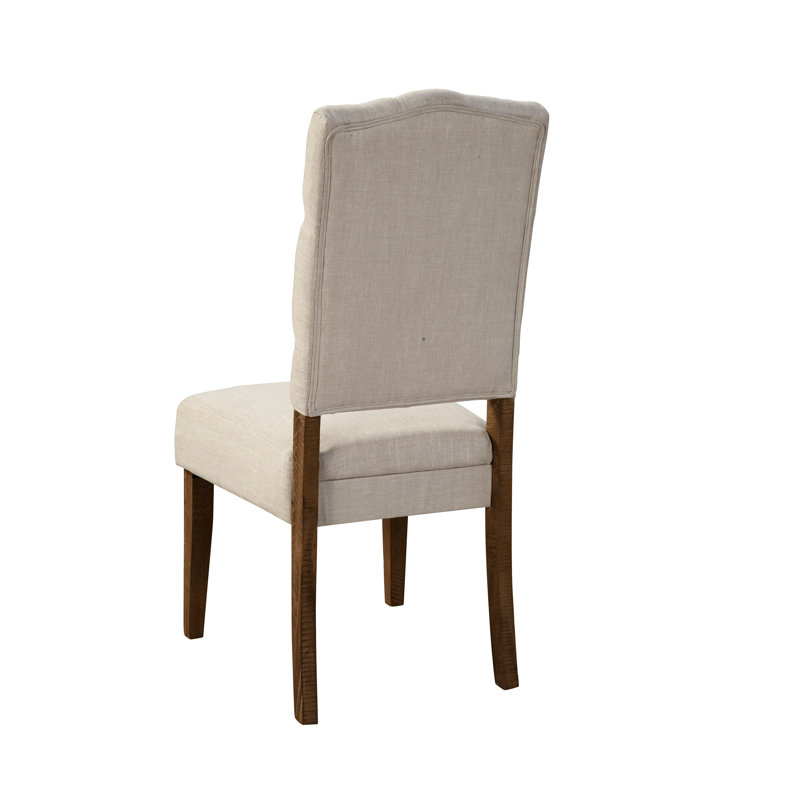 Chaise parsons capitonnée Bianca, Brun moyen