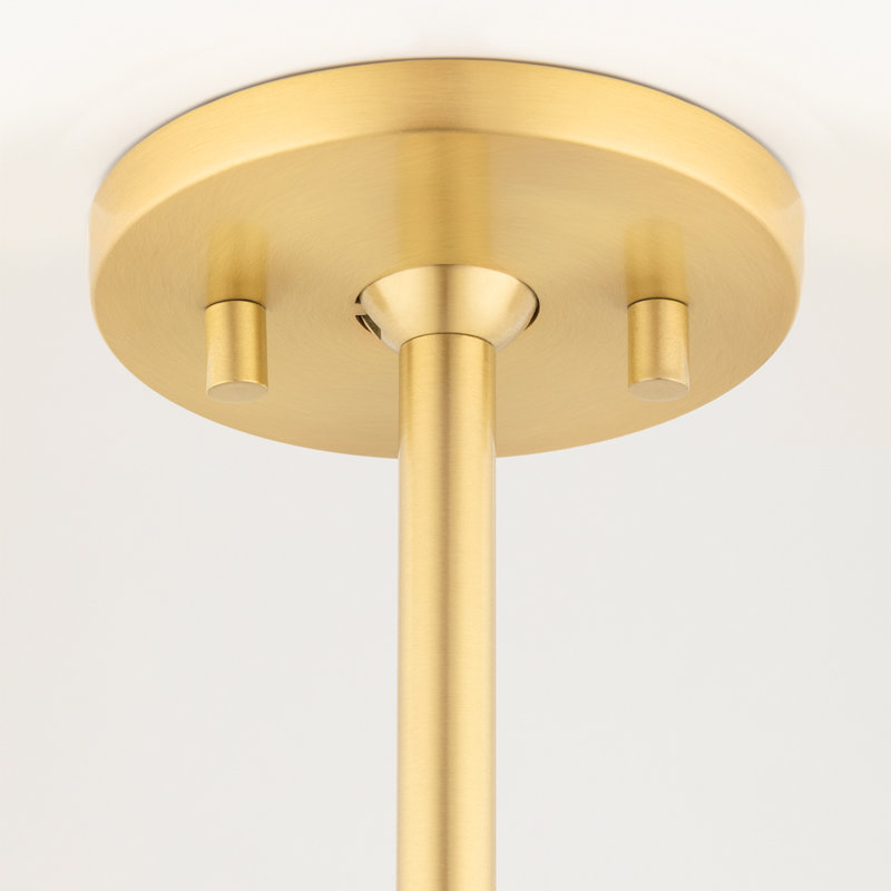 Viera 1 - Light Single Pendant, Aged Brass, 10" H x 19.75" W x 19.75" D
