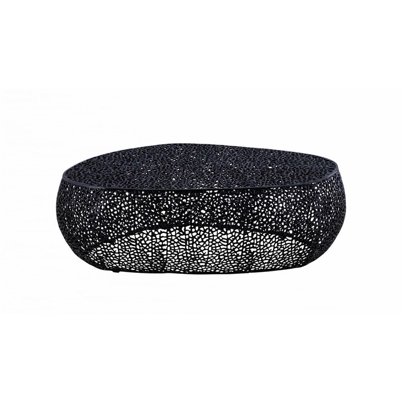 Table basse ovale, Noir