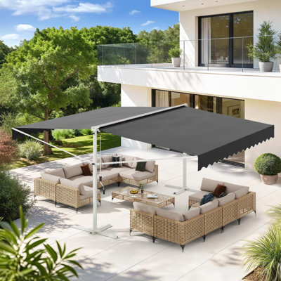 Abri de soleil manuel auvent rétractable autoportant pour la maison ou le commercial