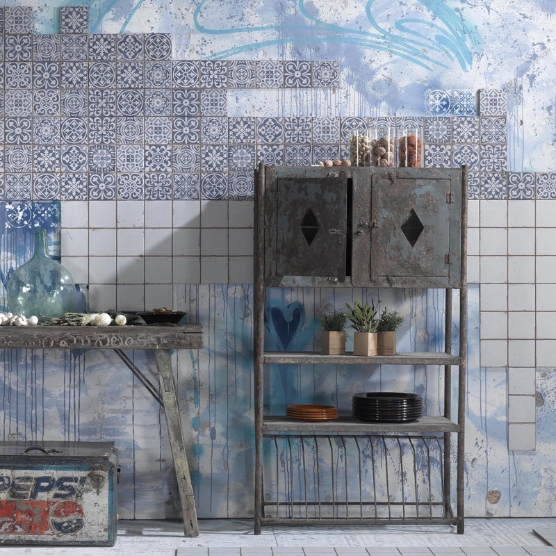 Faenza Manises 13" x 13" Ceramic Stone Look Wall & Floor Tile