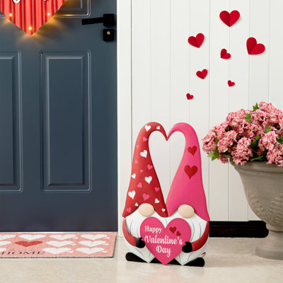 Montclair Valentine''s Metal Gnome Couple Garden Stake