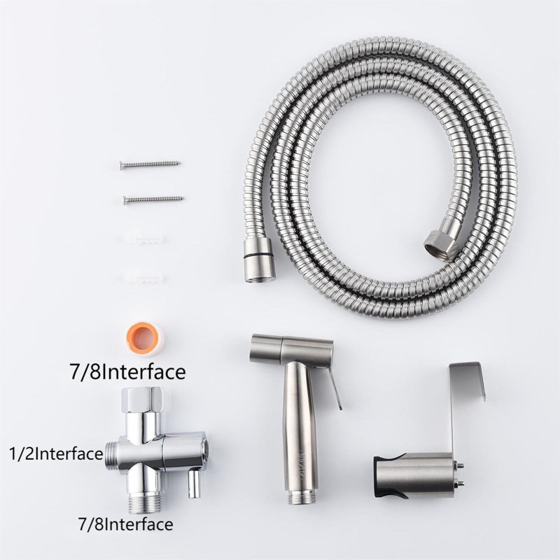 Robinet de bidet horizontal à large entraxe, Argent