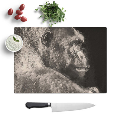 Tempered Glass Gorilla Chopping Board