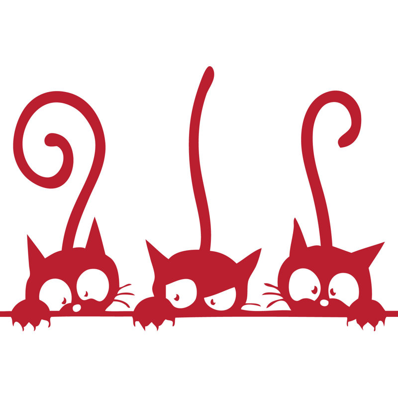 Autocollant mural en vinyle PVC, Rouge, H 22 po x l 33 po