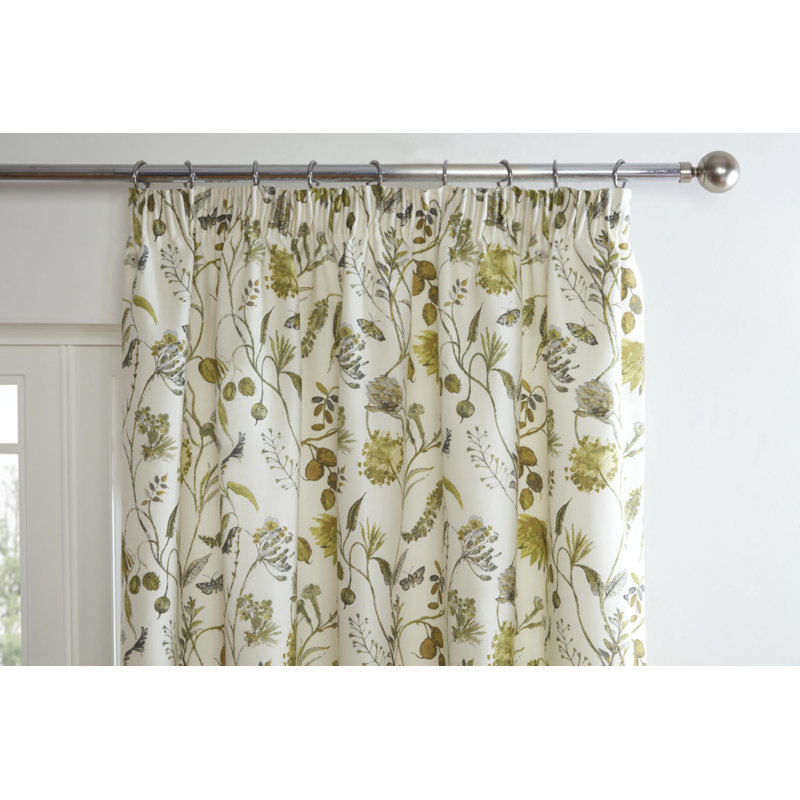 Adelheide Semi Sheer Curtain Pair, 117 x 183cm, Green