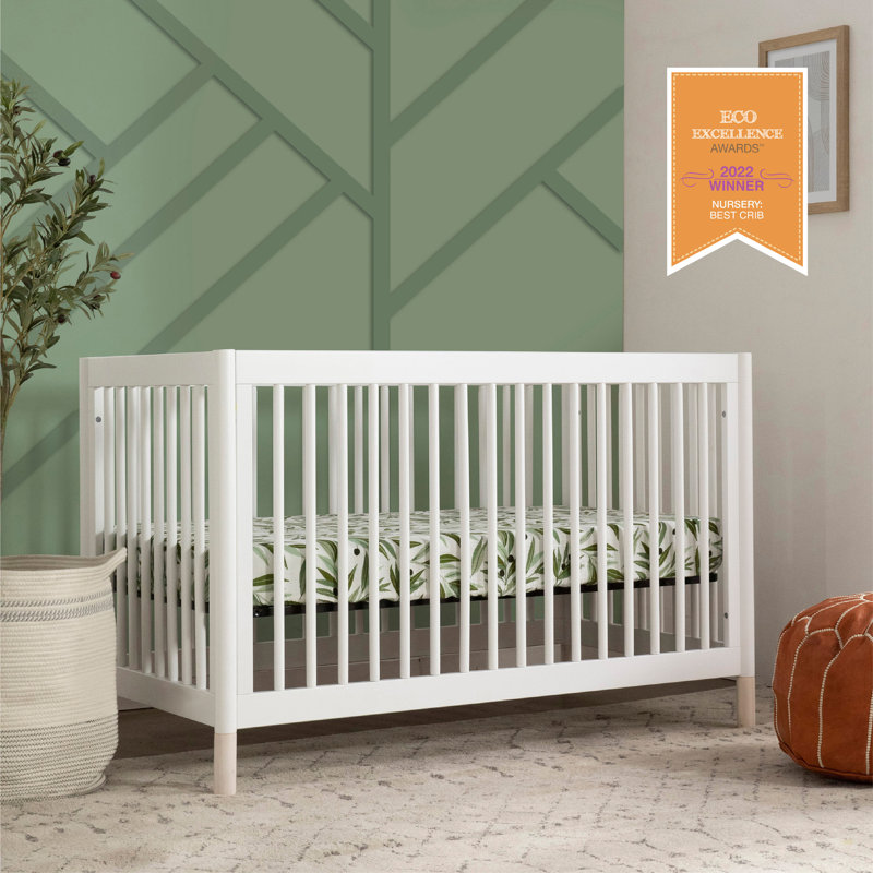 Gelato 4-in-1 Convertible Crib, White/Washed Natural