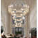 Meva Large 5 Ring Crystal Chandelier Dimmable Lighting D7.9"+15.7"+23.6"+32"+40"