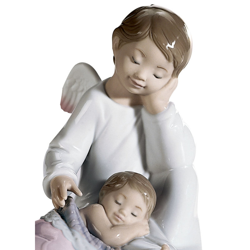 My Guardian Angel Figurine, White/Pink
