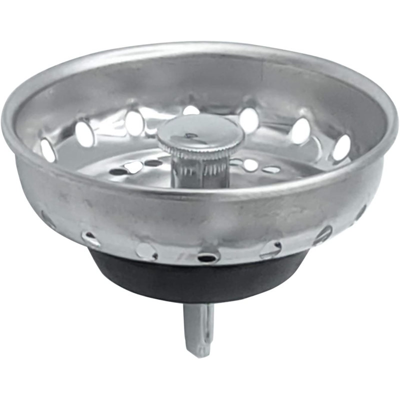 Silver Stainless Steel Rust Resistant Kitchen Sink Basket Strainer