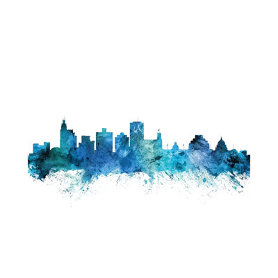 Jackson, Mississippi Skyline by Michael Tompsett - Wrapped Canvas Painting