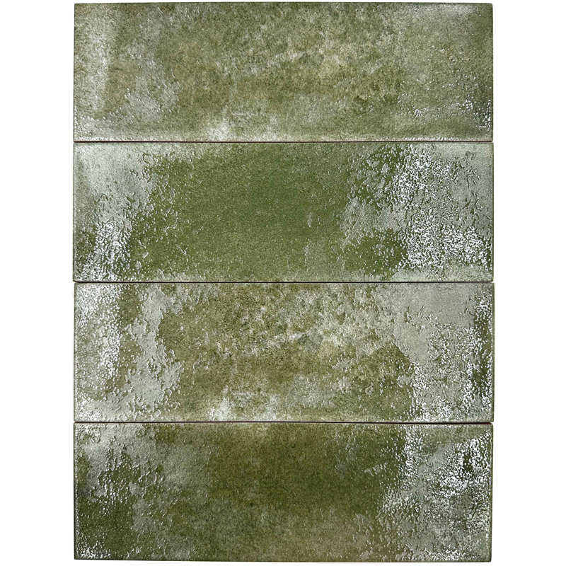 Venezia 4" x 12" Ceramic Wall Tile, Verdant