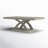 Almeta 48" W Rectangular Solid and Manufactured Wood Coffee Table with Cross Legs-2126262435