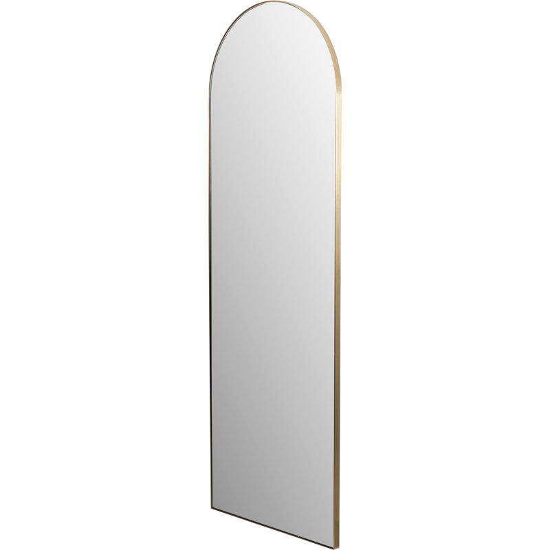 Stainless Steel Arch Wall Mirror, Brushed Nickel
