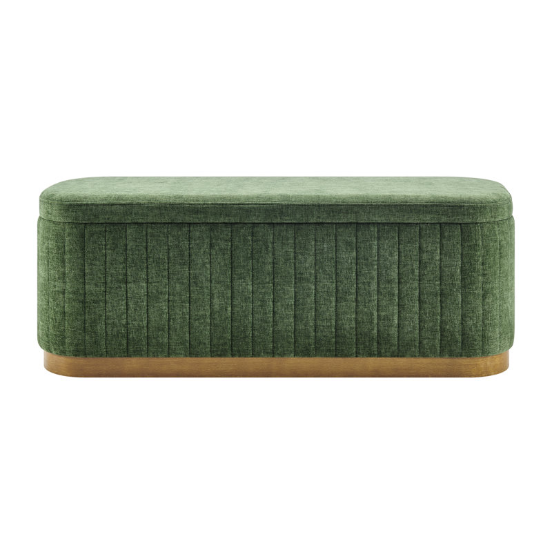 Lavli Fabric Storage Bench, Seneca Green