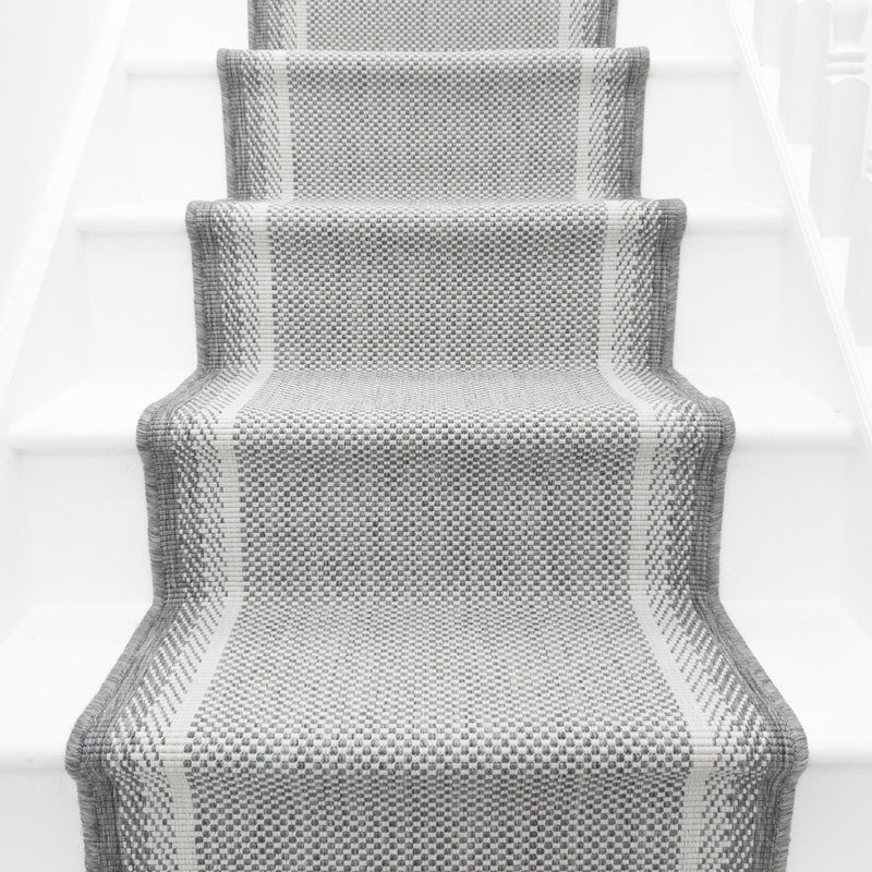 Stair Runner Chequered Flatweave Area Rug, Runner 60 x 450 cm