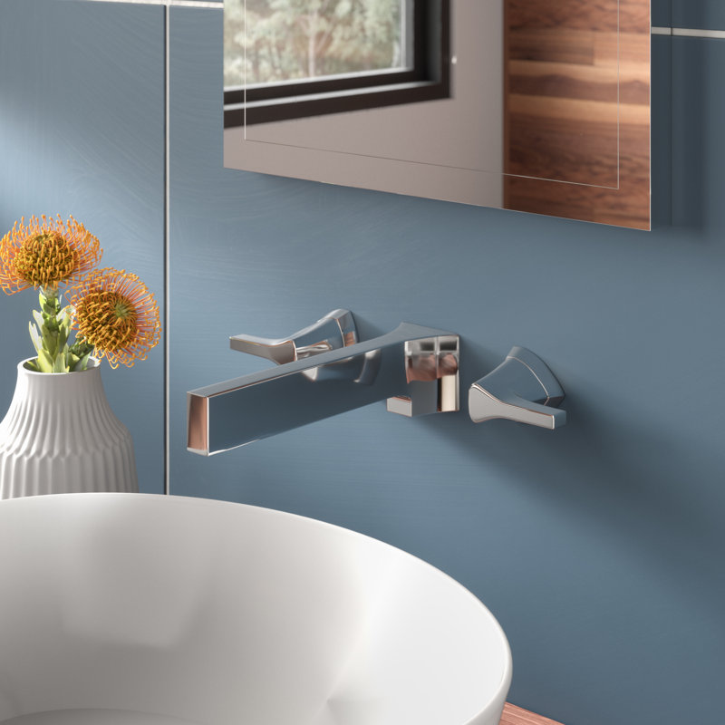Robinet de salle de bain mural Zura, Chrome