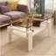 Table basse 3 pièces, table basse carrée en verre-127375208