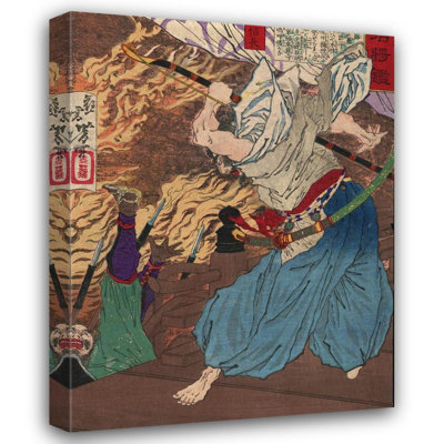"Oda Nobunaga" by  Tsukioka Yoshitoshi - Gallery Wrap Canvas Wall Art