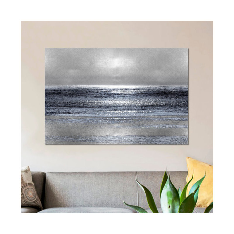 " Silver Seascape III " by Michelle Matthews, 8" H x 12" W x 0.75" D