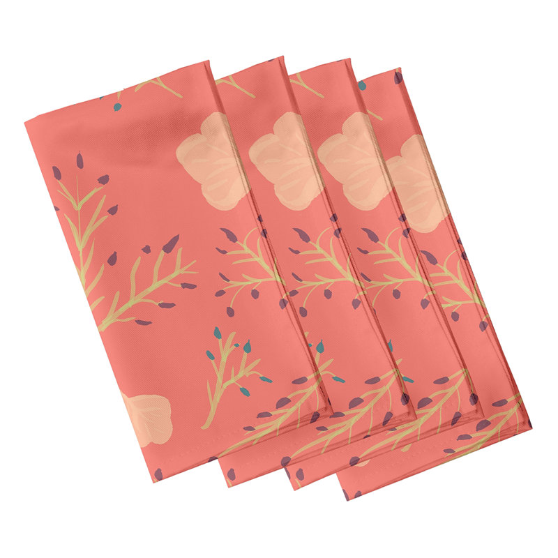 Chrishanda Spring Blooms Napkins, Pink
