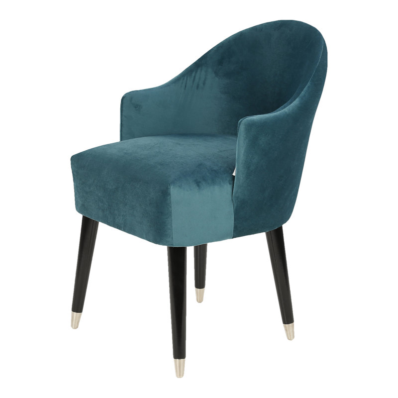 Emi Upholstered Barrel Chair, Turquoise