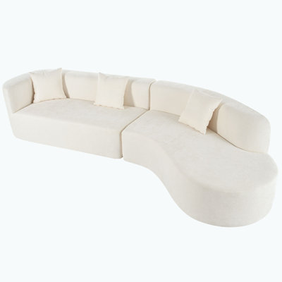 Canapé modulaire courbé en porcelaine Vaili