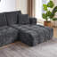 Canapé modulaire surdimensionné en L Chenille, design minimaliste, canapé-lit confortable pour les salons, les appartements et les espaces de réception-384945256