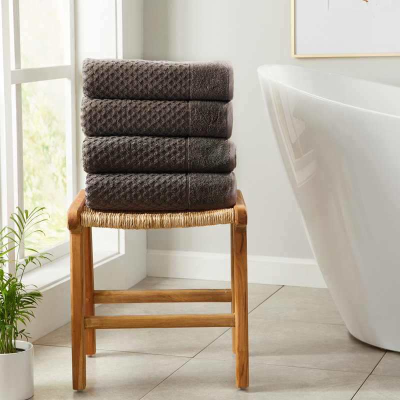 Ensemble de serviettes 100% coton ultra doux et absorbant, Minuit, Serviettes de bain - paquet de 4