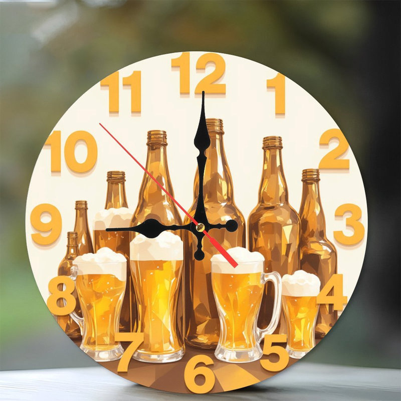 horloge de bouteilles de bière