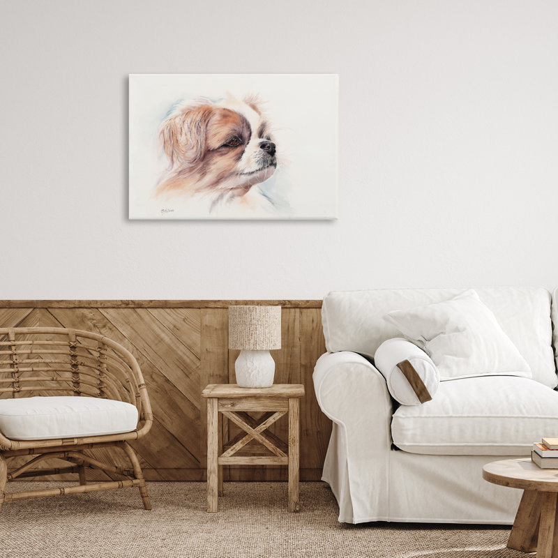 «Expressive Dog Face», toile par Cady, H 16 po x l 24 po