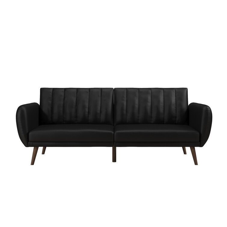 Brittany 81.5'' Vegan Leather Convertible Sofa