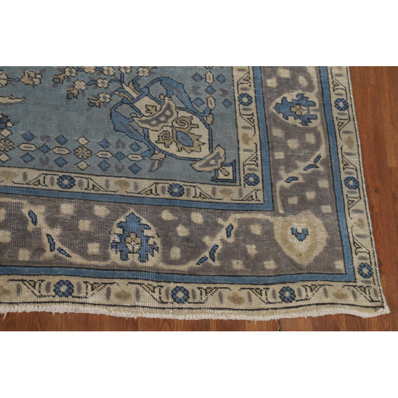 Tapis géométrique bleu 7 x 10