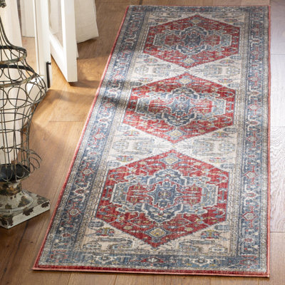 Tapis rouge / bleu Powe