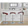 Tymari Adjustable Barstool With Rounded Rectangle Footrest - Set Of 2