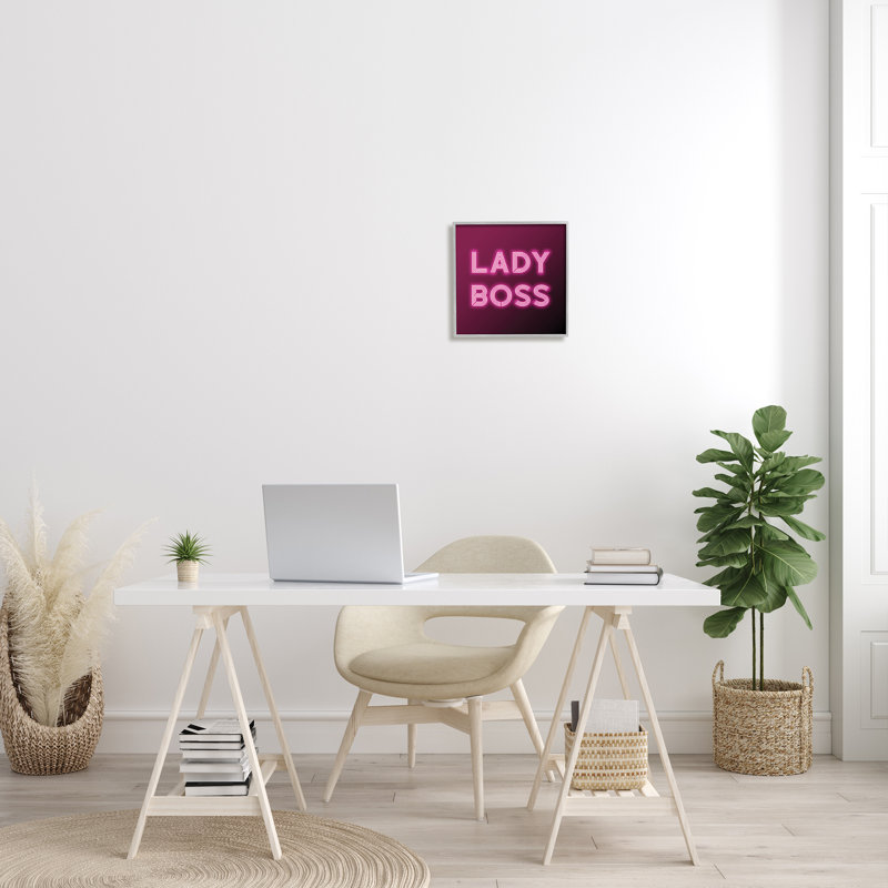 Neon Lady Boss, Estampe numérique Farmhouse, L 12 po x H 12 po
