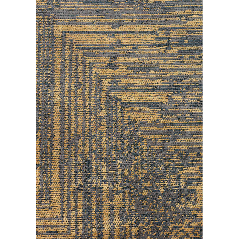 Tapis traditionnel à motif géométrique, Rectangle 7 pi 10 po x 9 pi 10 po