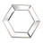20" X 18" Hexagon Wall Mirror With Contemporary Glass Design