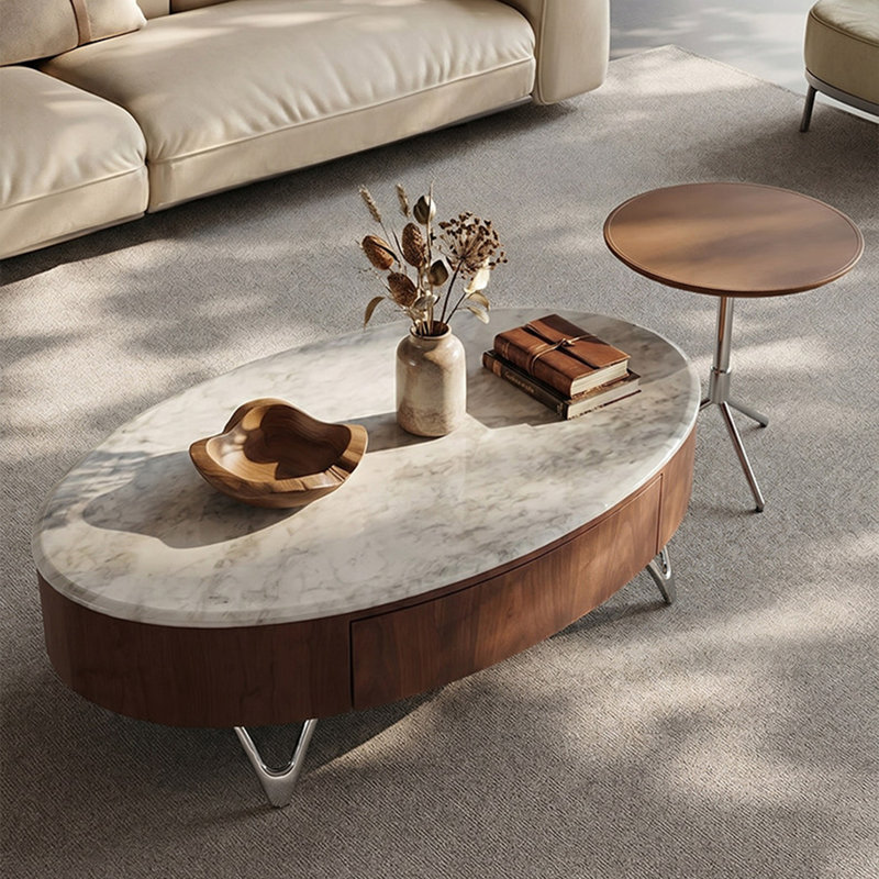 Ensemble de tables basses modernes supercristallines avec rangement