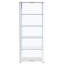 Vitrine à 4 tablettes Damion avec tablettes en verre trempé transparent