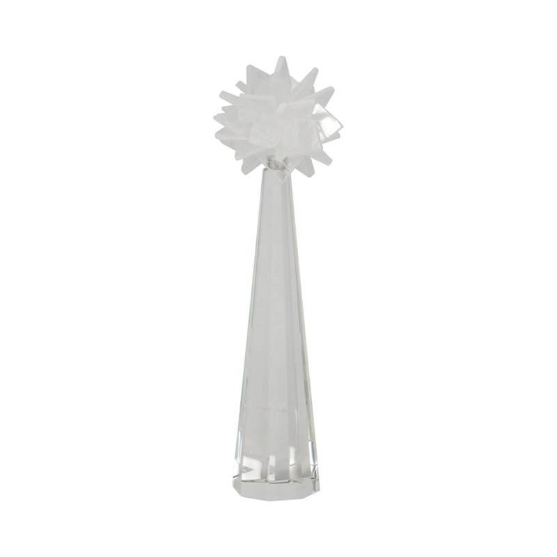 Statues cristal limpide Calume Crystal, Blanc