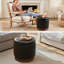 Repose-pieds rond avec rangement, tabouret rotatif à 360 °, repose-pieds caché pour le salon-1240958740