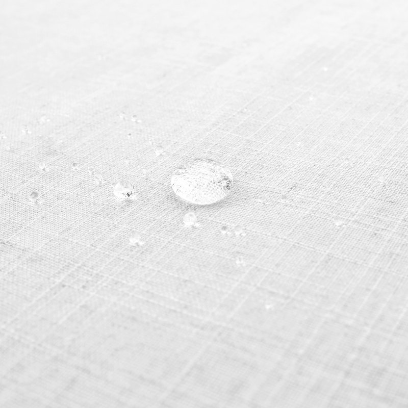 Linen Blend Single Shower Curtain, White