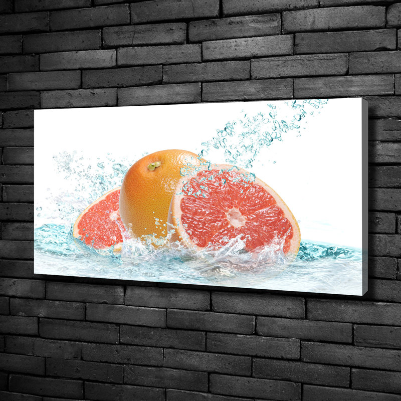 Grapefruit - No Frame Print, Canvas, 50cm H x 100cm W x 2cm D