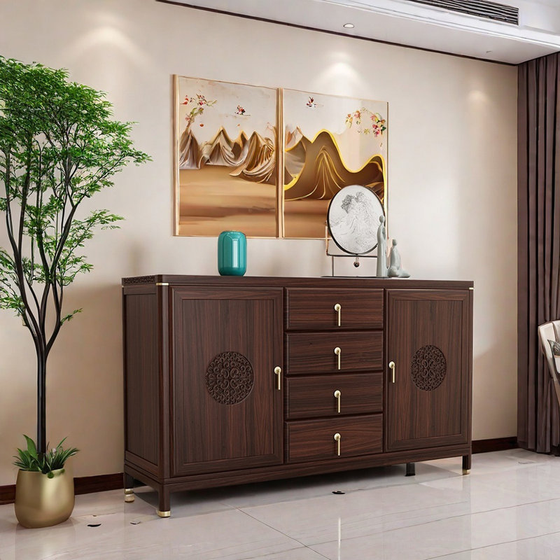 Buffet en bois massif de style chinois