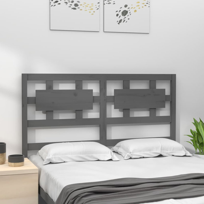 Oakhaven Solid Wood Slat Headboard, 165.5 x 100 cm, Dark Grey