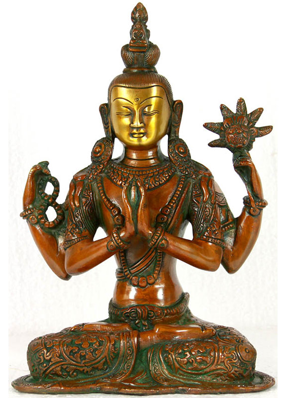 Divinité bouddhiste tibétaine - Chenrezig (Shadakshari Lokeshvara)
