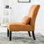 Fauteuil d'appoint contemporain sans accoudoirs en tissu chenille-368634432