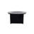 Round Rustic Polymer Fire Table with Propane Shelf-124892589-124892599